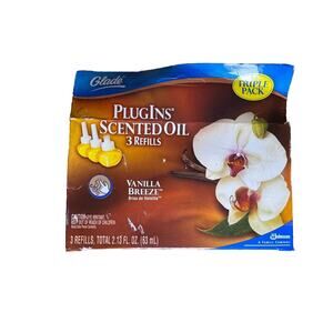 Glade Plugins Scented Oil Refills 3 Pack Discontinued Vanilla Breeze